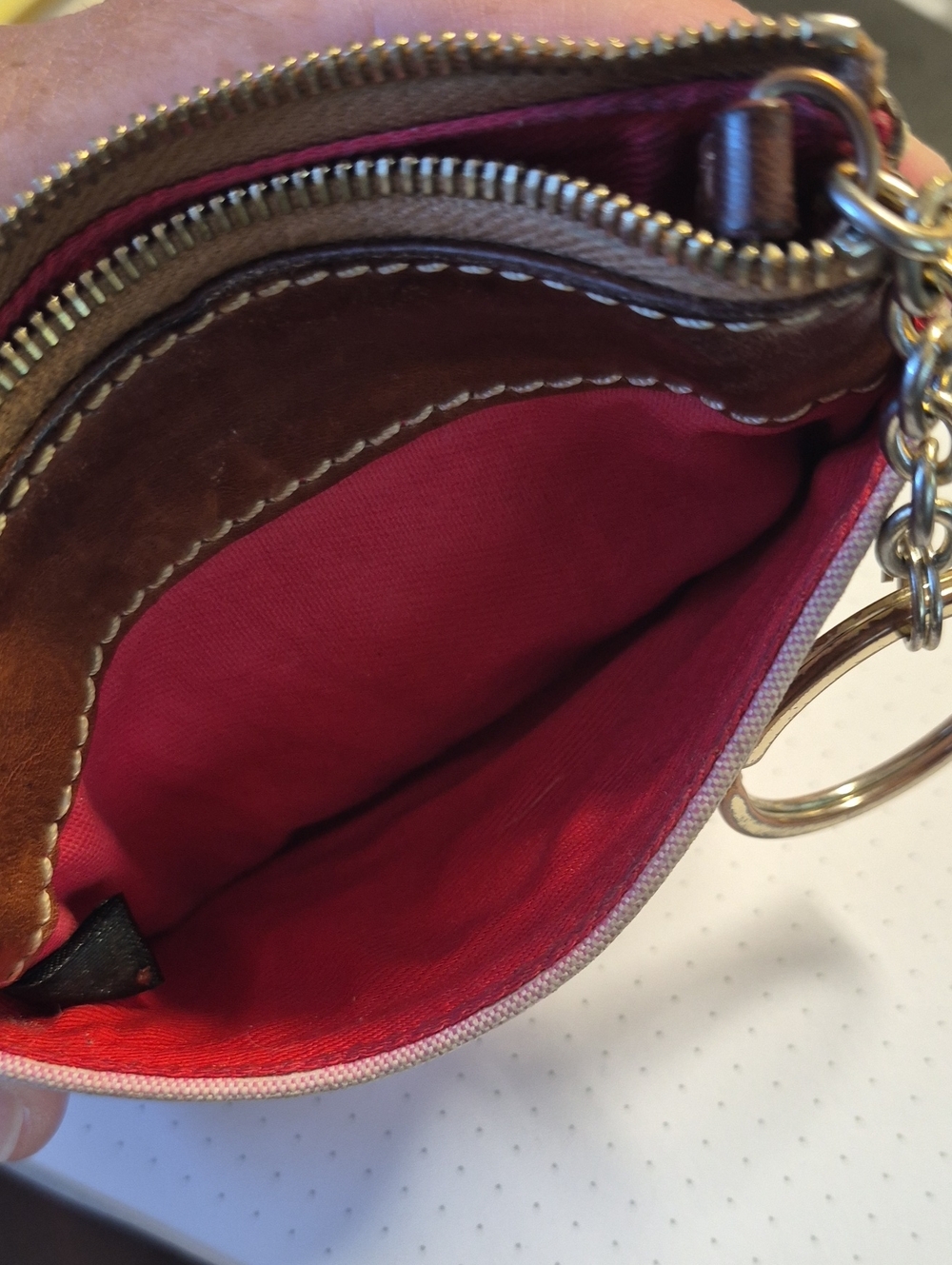Dooney & Bourke Leather & Canvas Pouch/Wallet - Picture 5 of 13